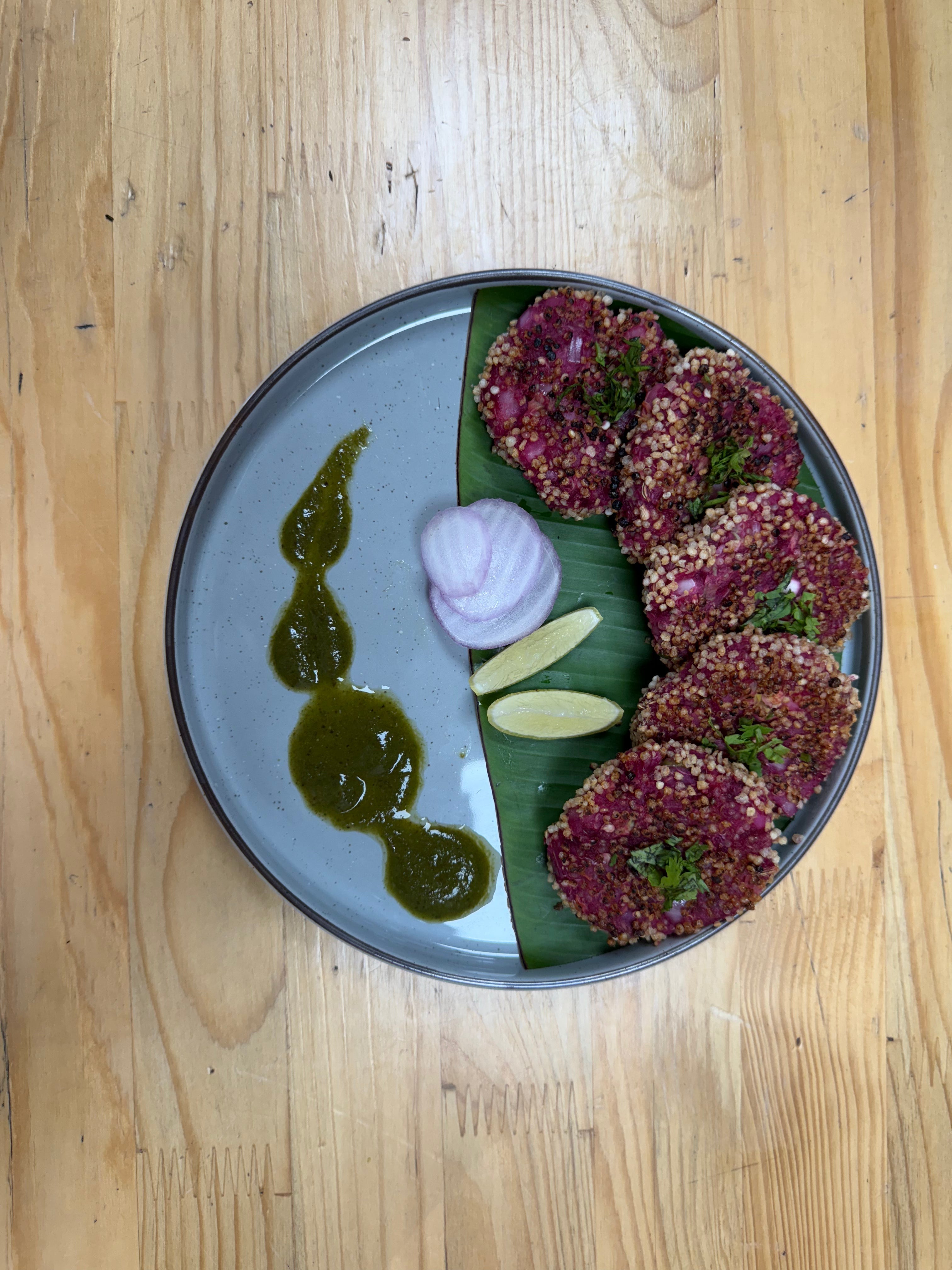 Nourishing Traditions: Moringa Flower & Quinoa Cutlets with Beetroot, Potato & Fennel