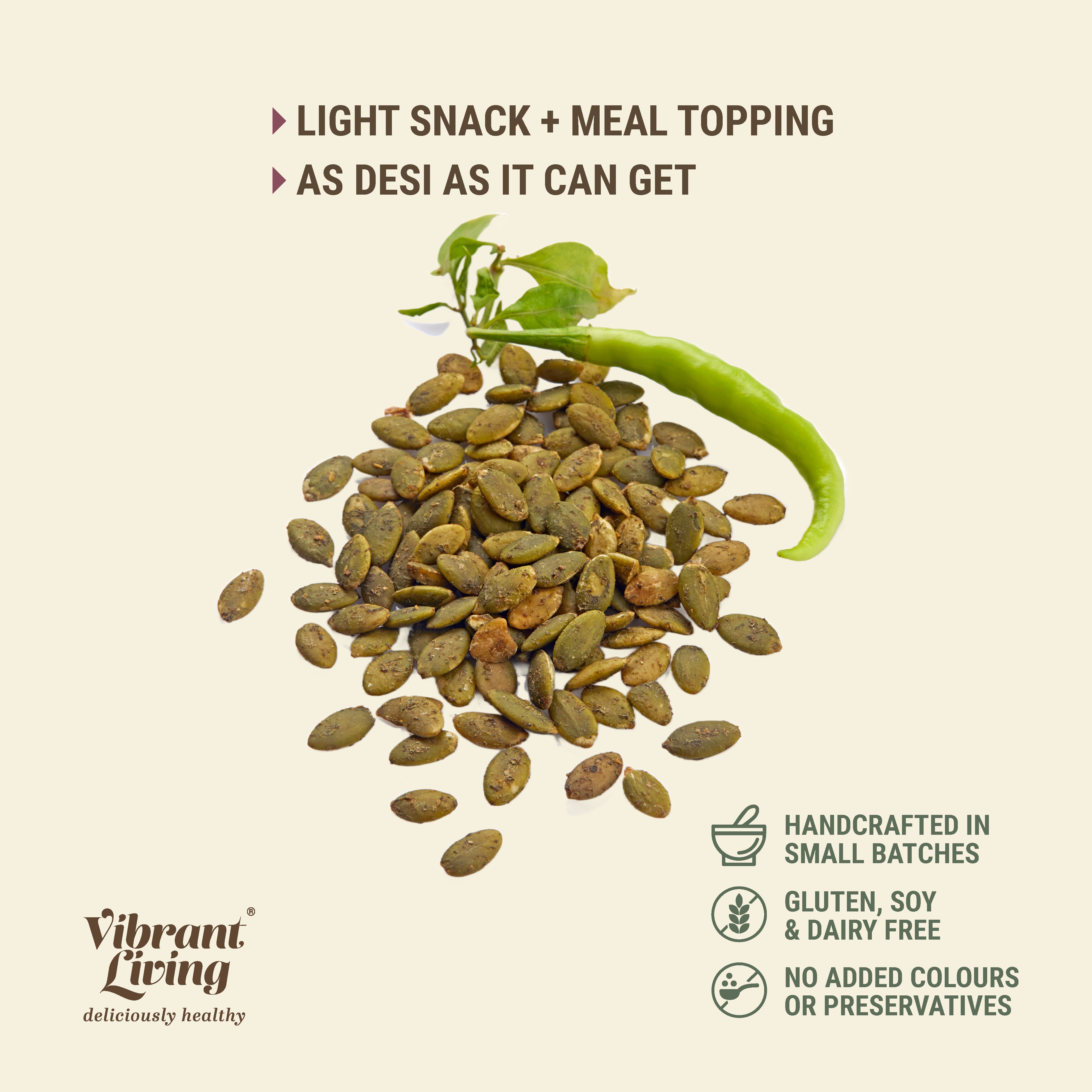 Moringa Spiced Pumpkin Seeds