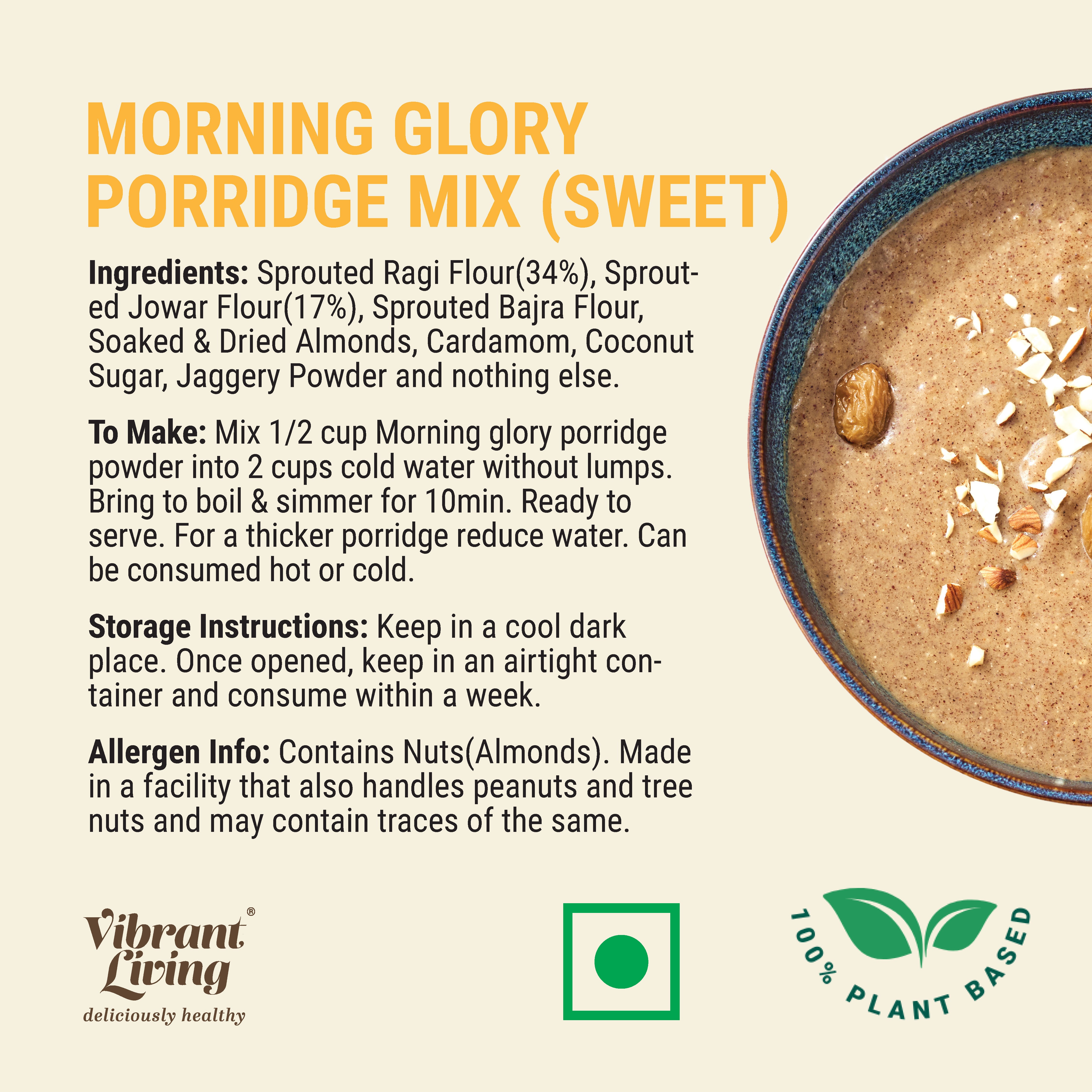 Morning Glory Porridge Mix (Sweet)