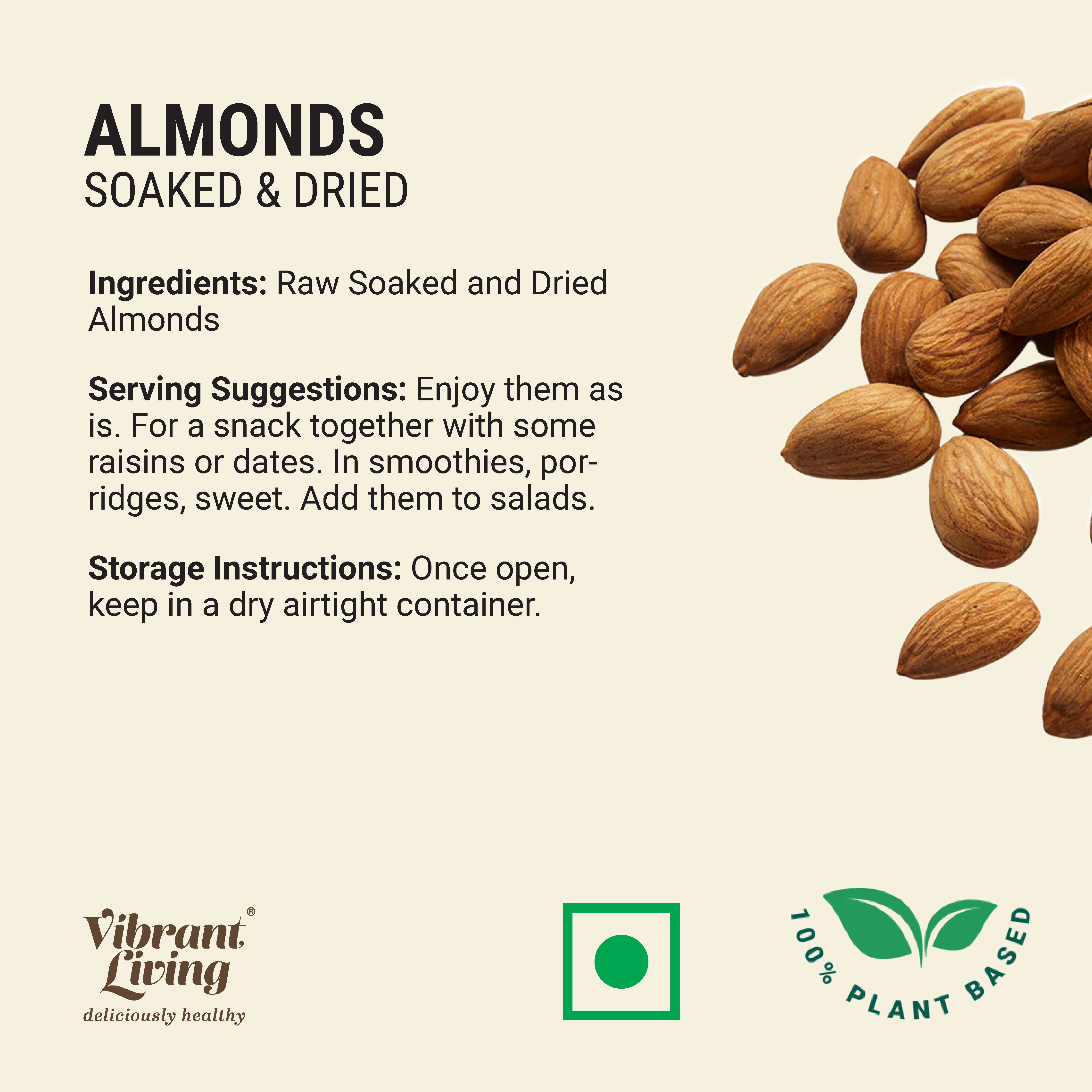Almonds (Soaked & Dried)