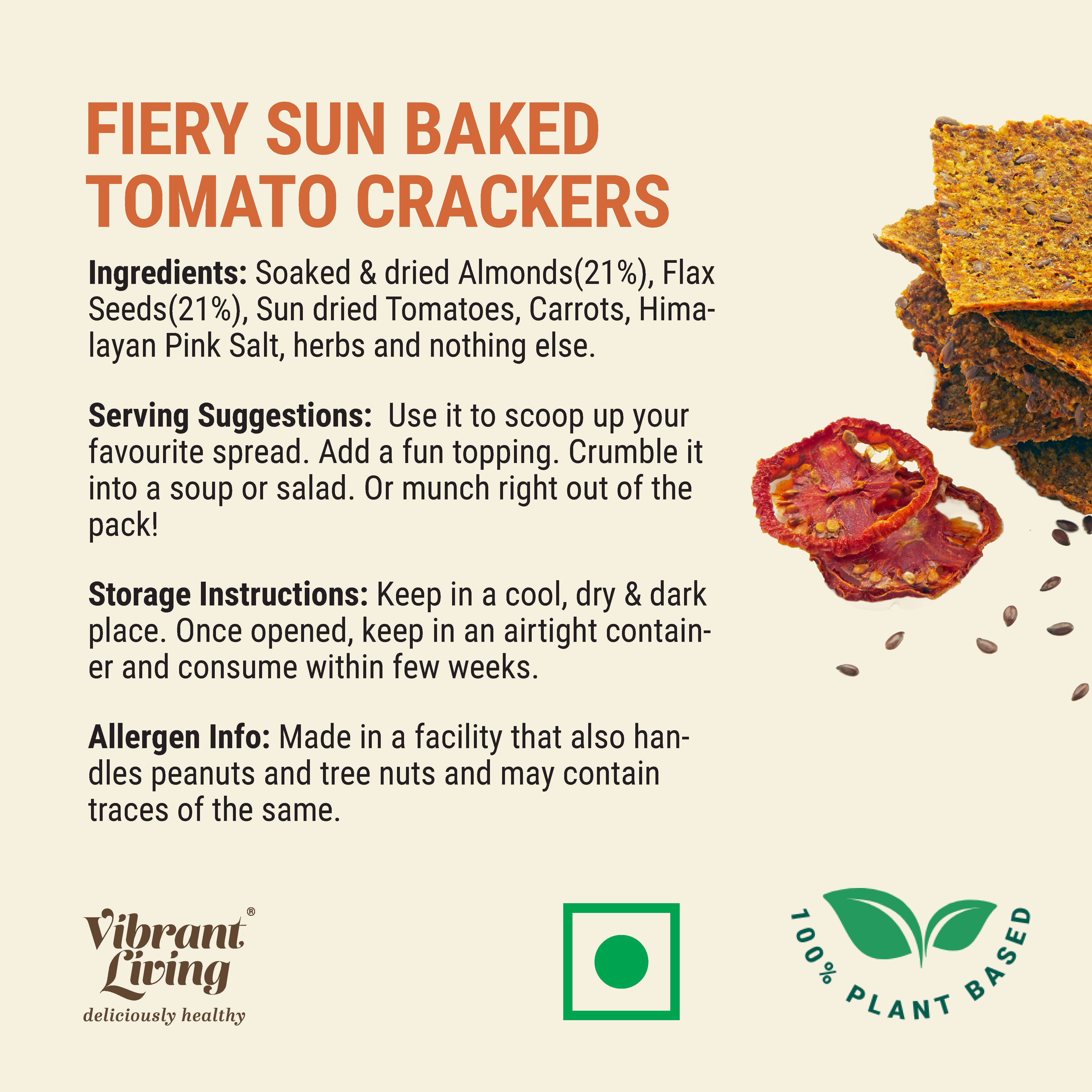 Fiery Sun Baked Tomato Crackers