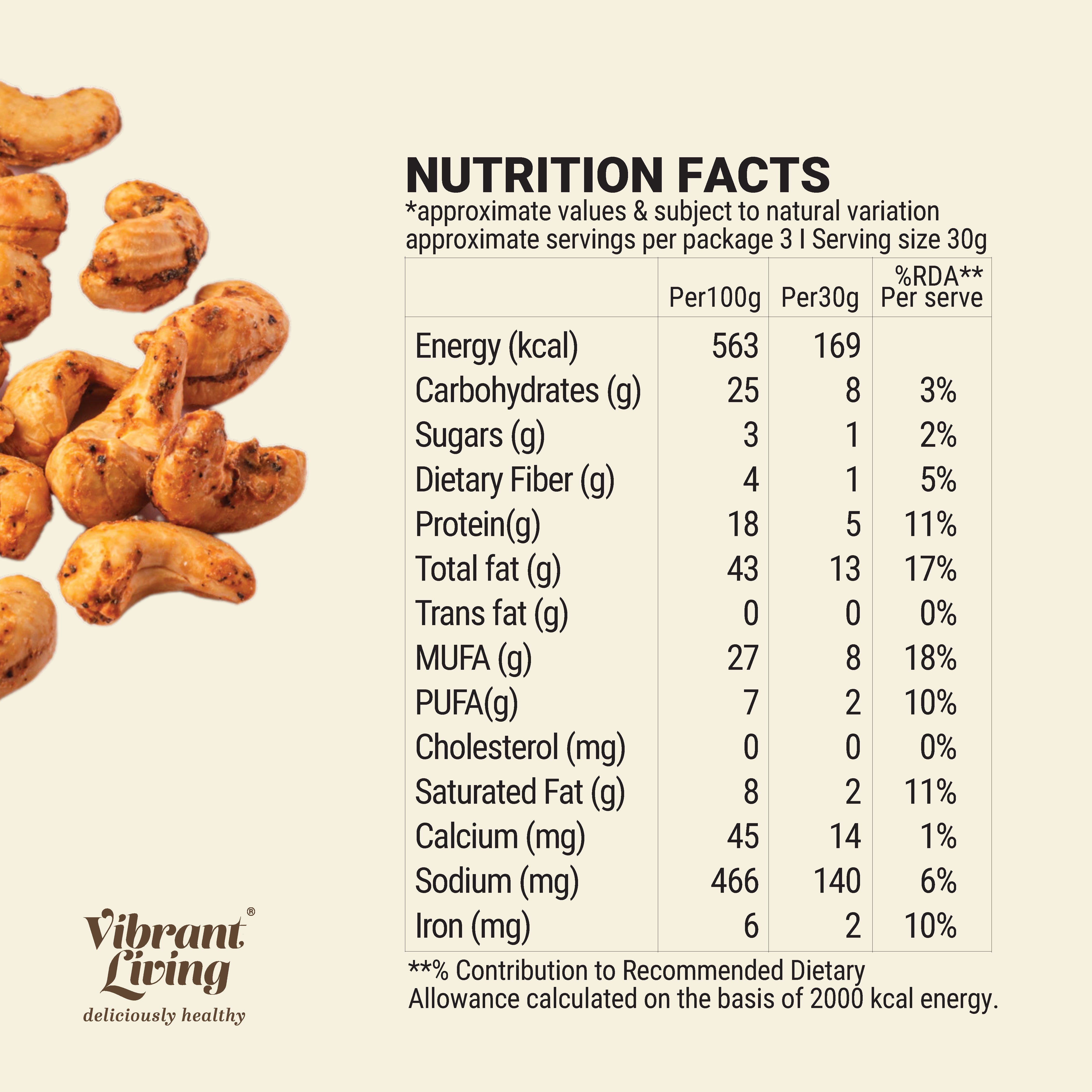 Italian Spiced Raw Organic Cashews