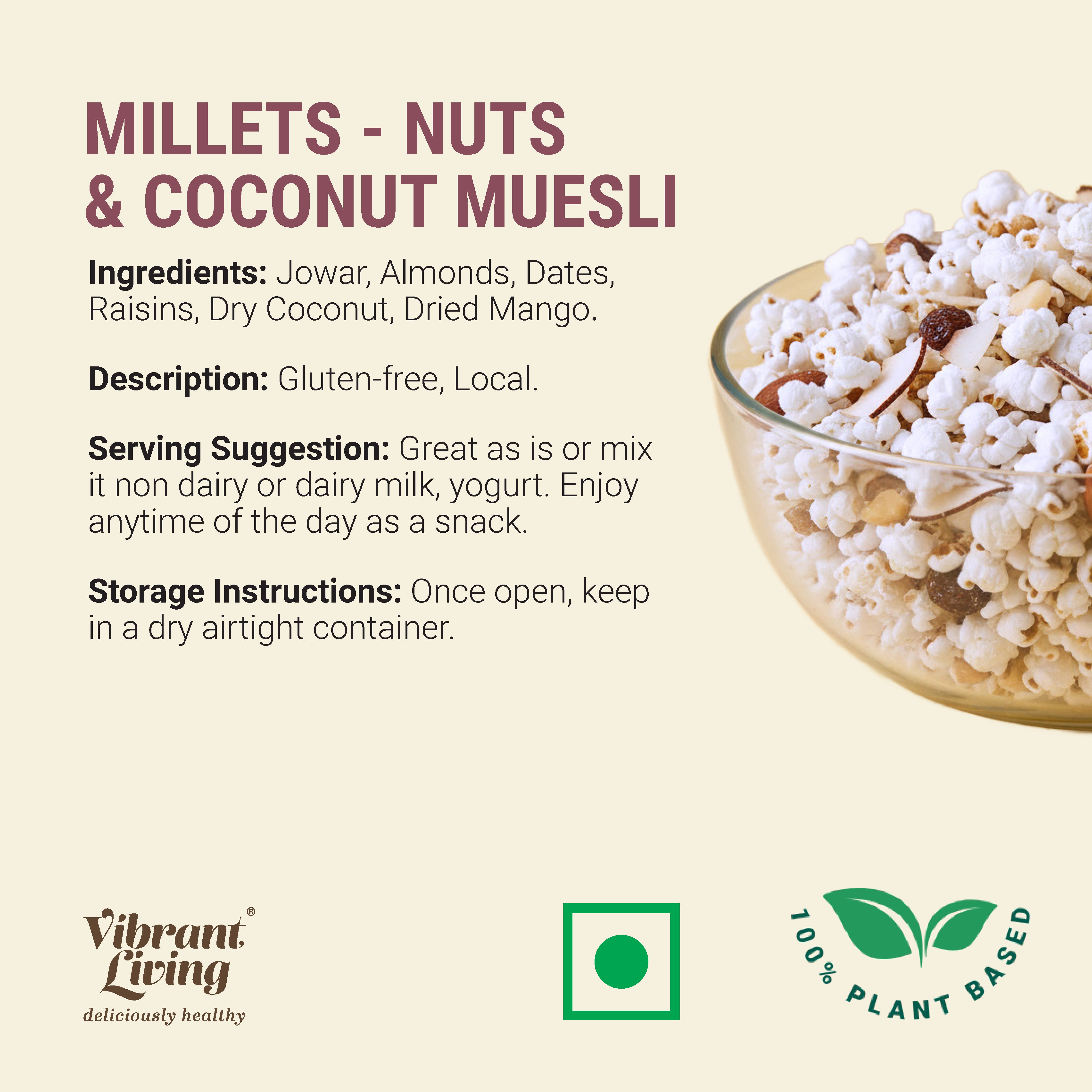 Millets - Nuts and Coconut Muesli
