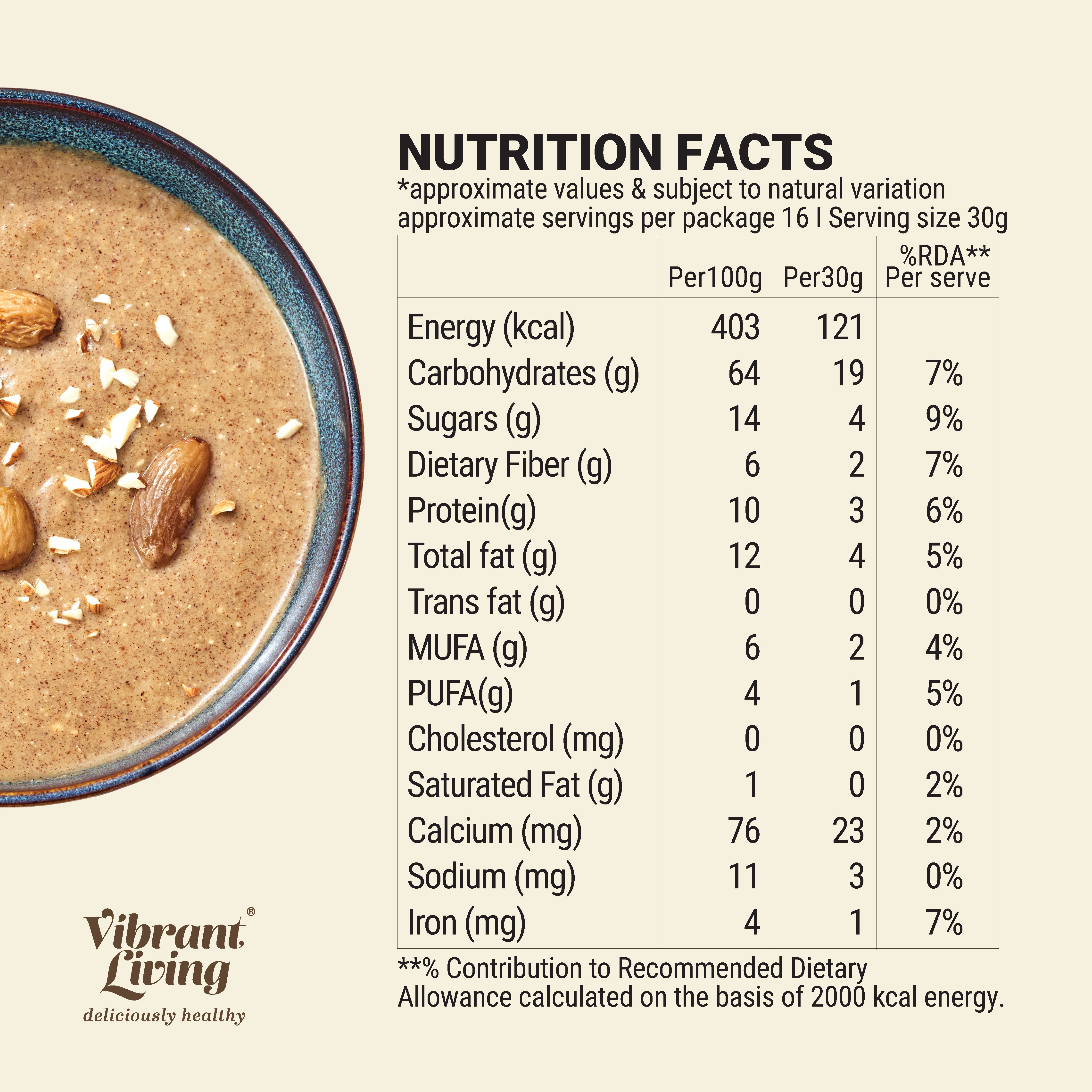 Morning Glory Porridge Mix (Sweet)