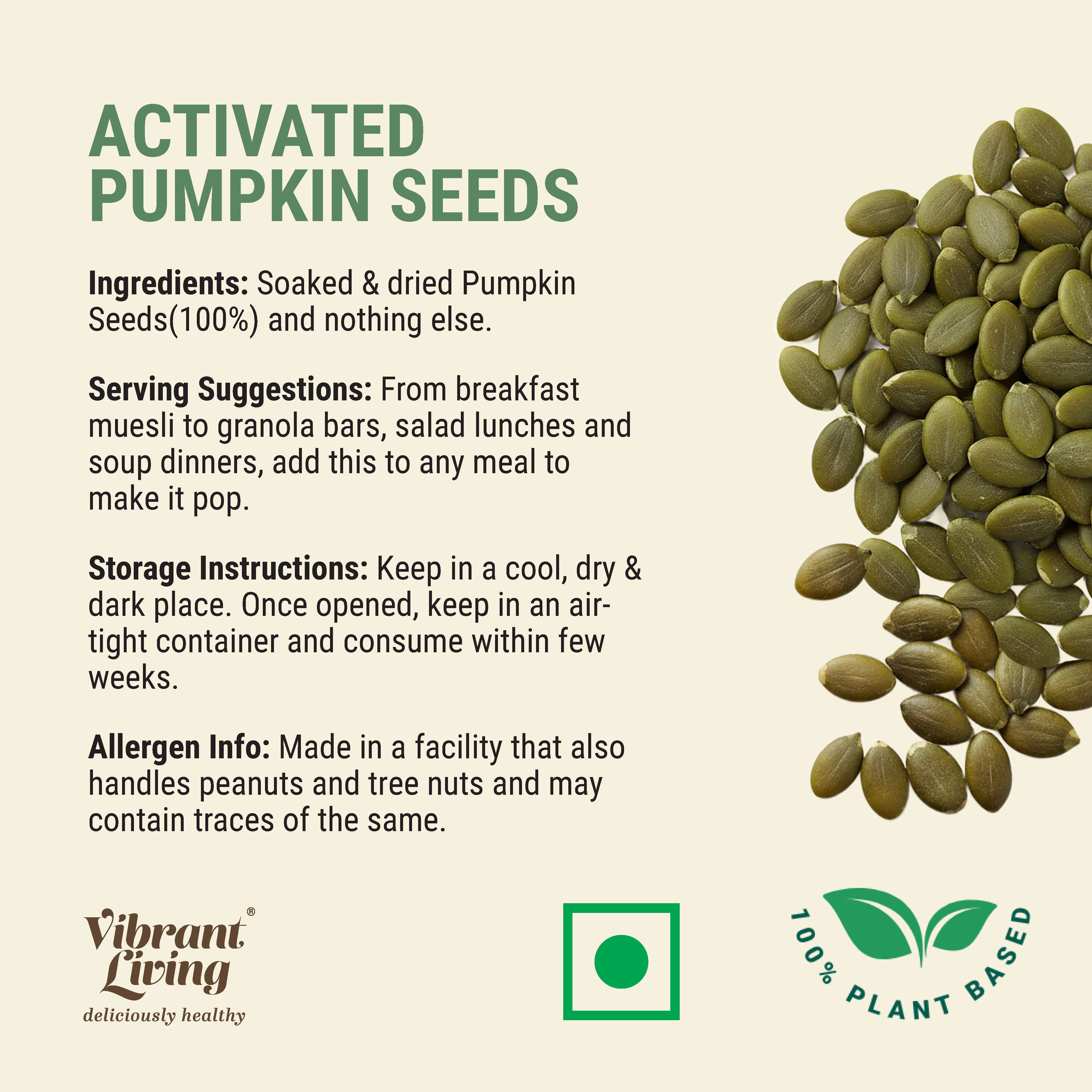 Activated Pumpkin Seeds (Plain)