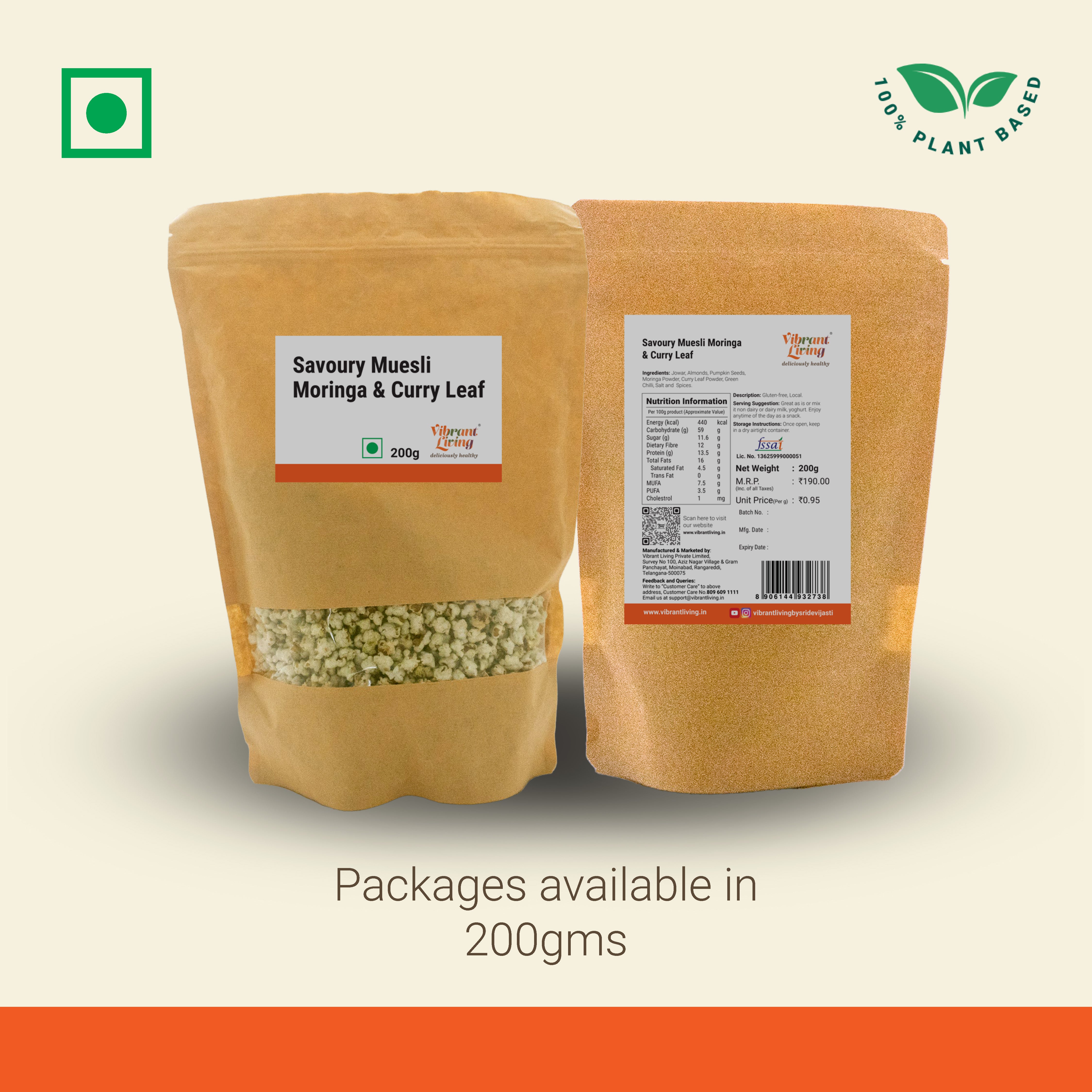 Savoury Muesli - Moringa and Curry Leaf Spiced