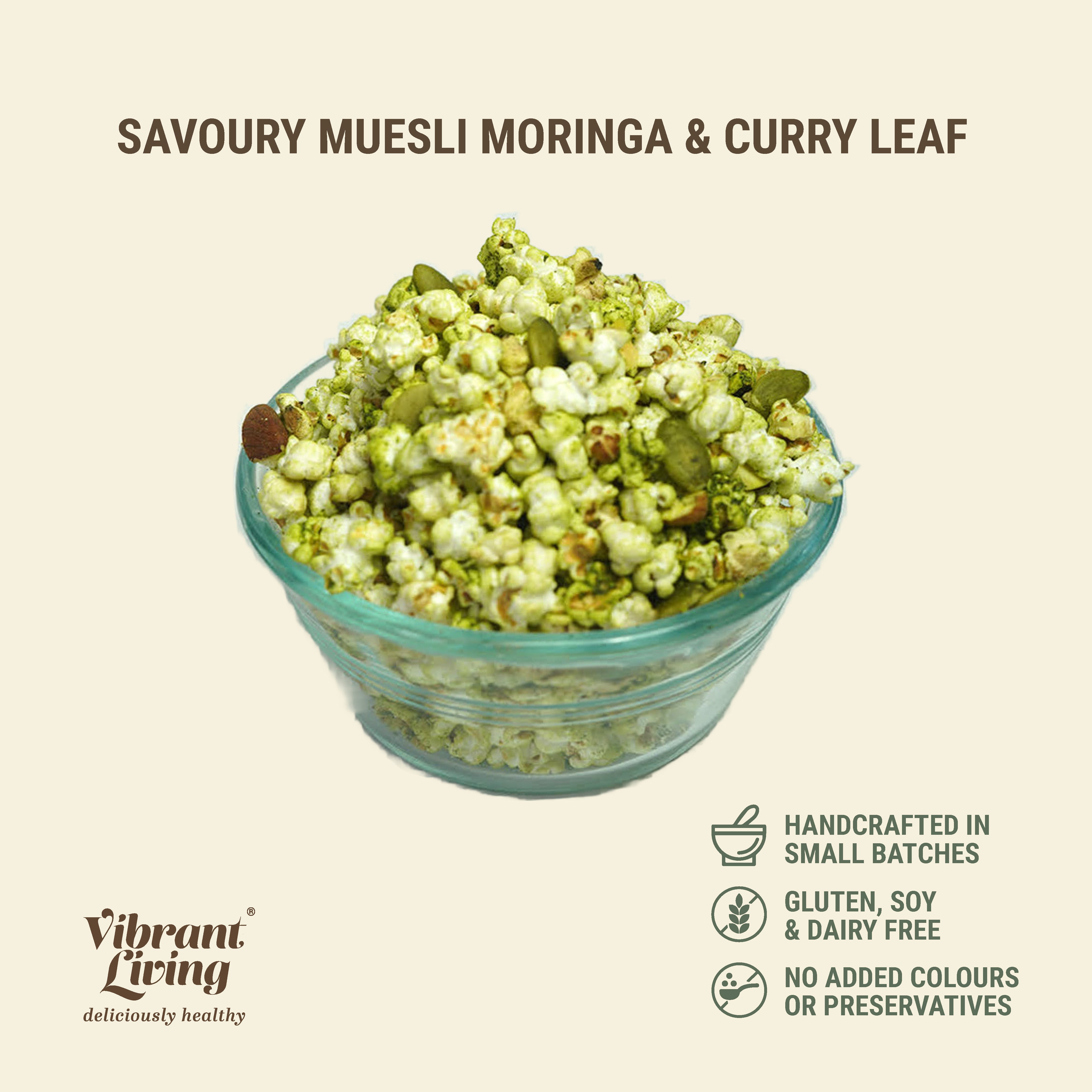 Savoury Muesli - Moringa and Curry Leaf Spiced