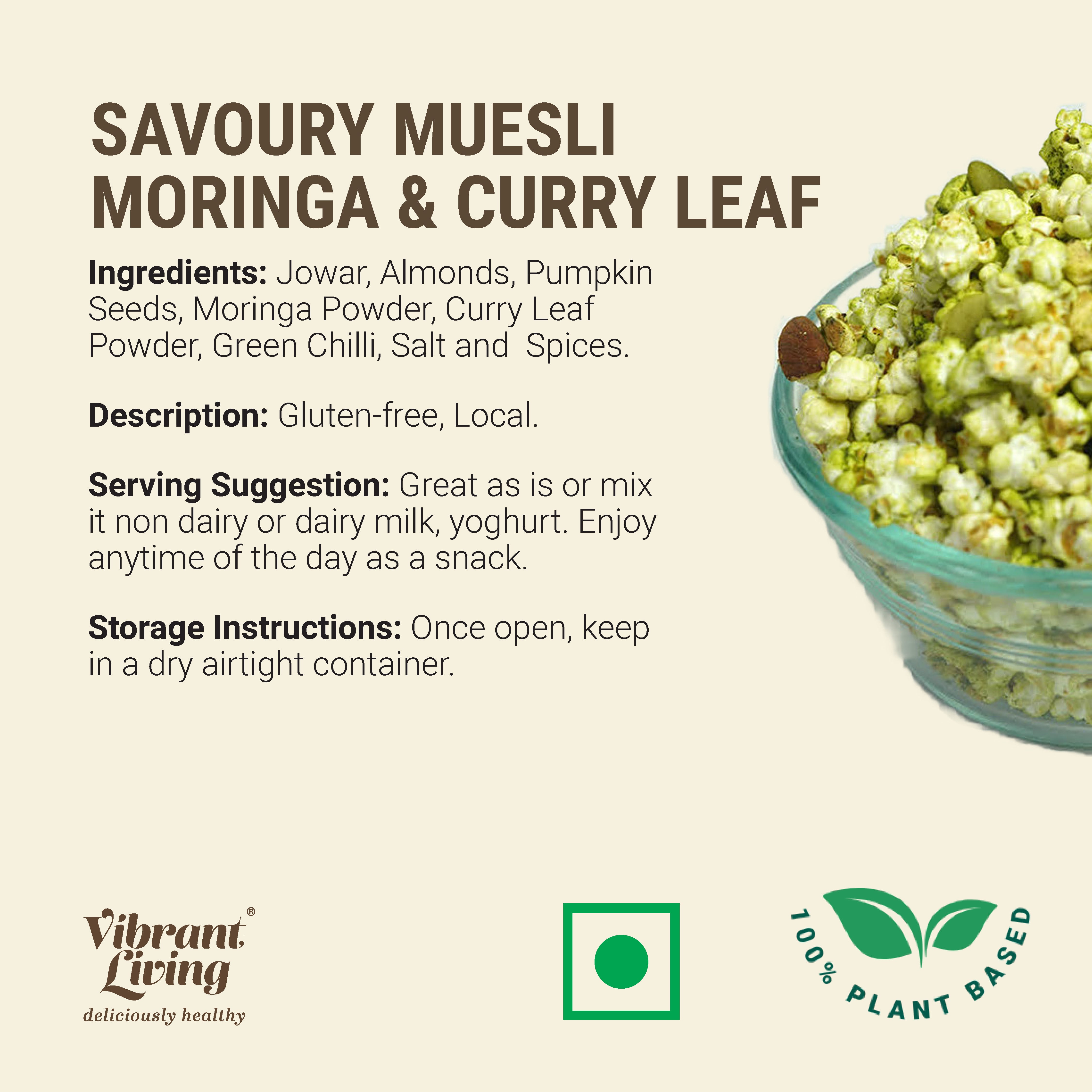 Savoury Muesli - Moringa and Curry Leaf Spiced