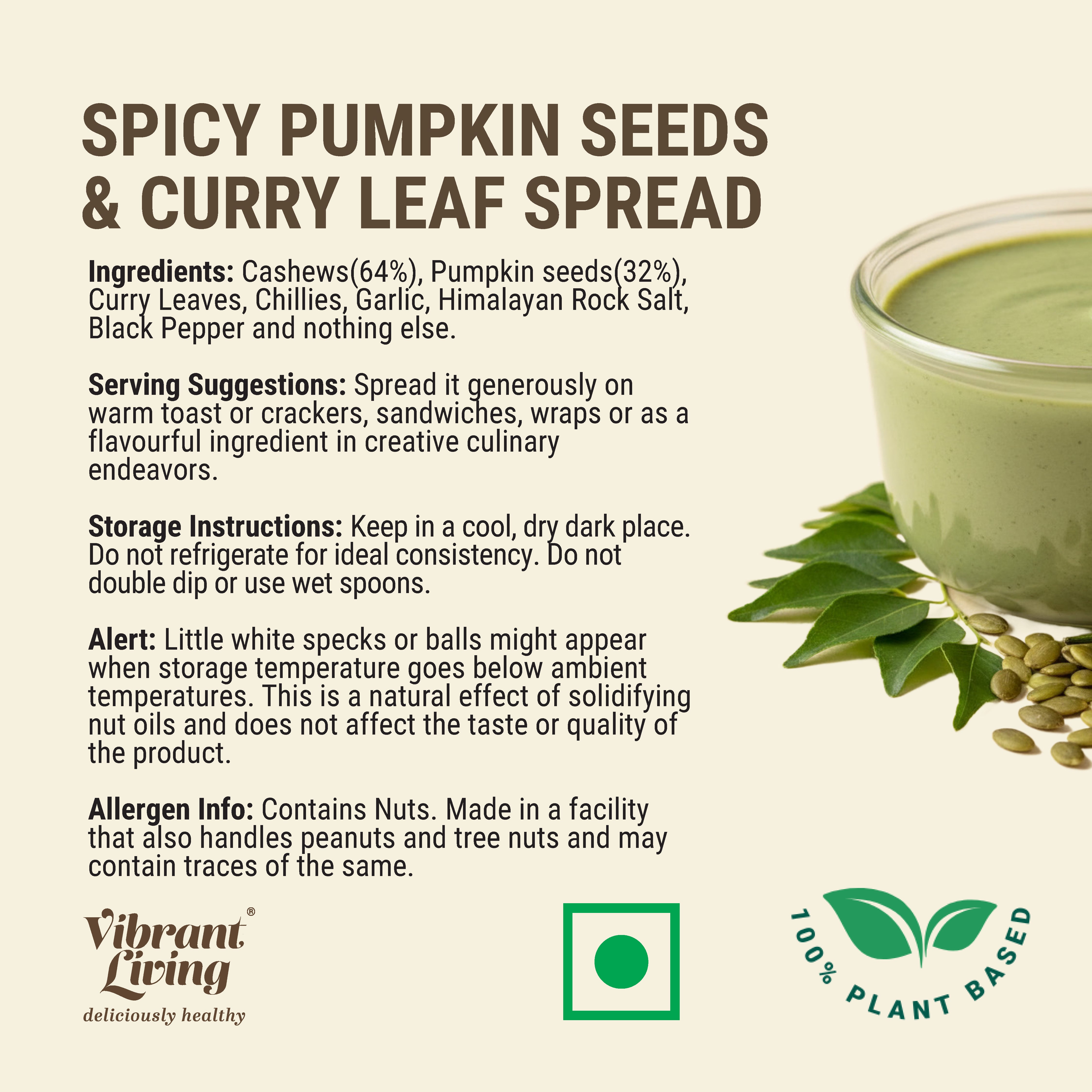 Spicy Pumpkin Seeds & Curry Leaves Spread