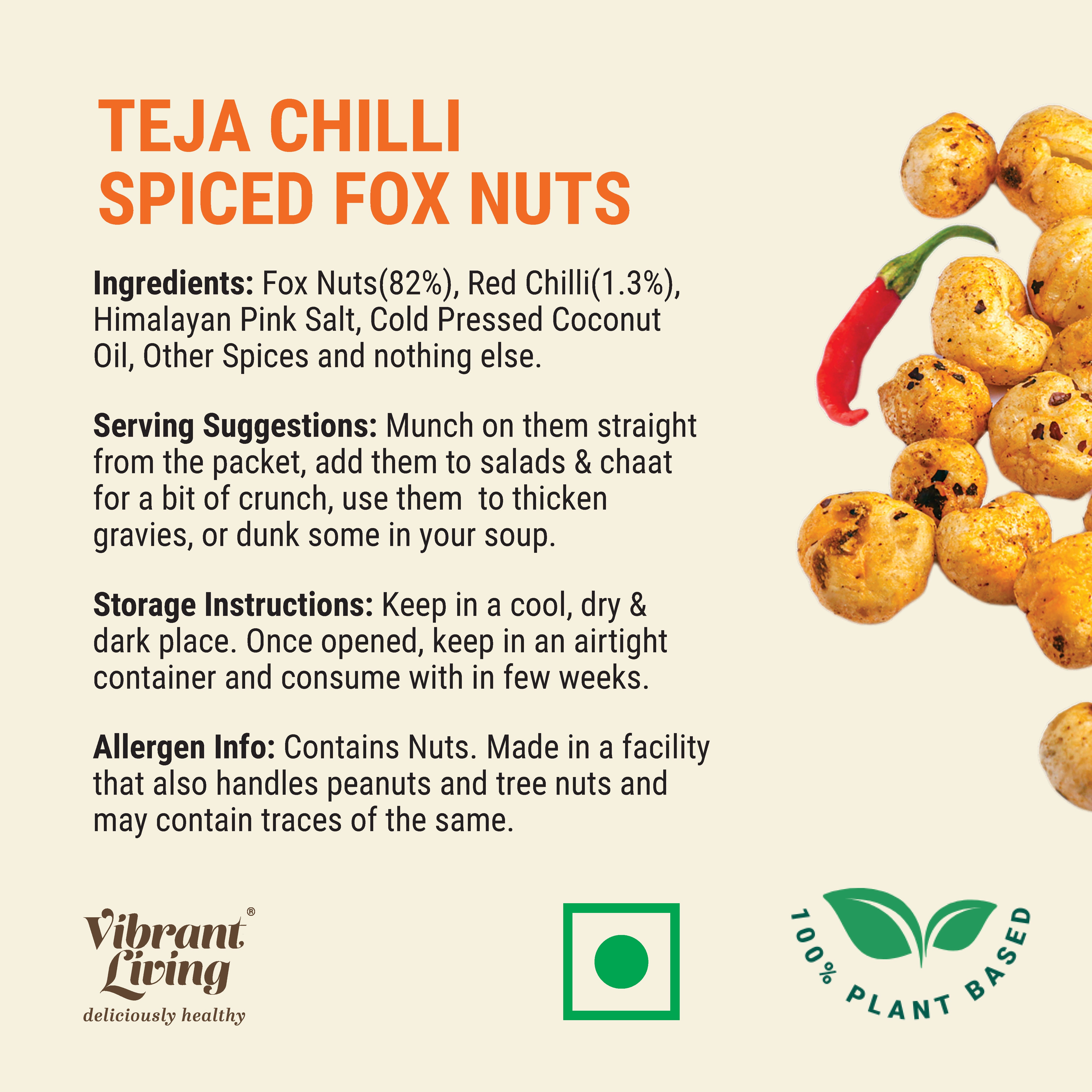 Teja Chilli Spiced Fox Nuts
